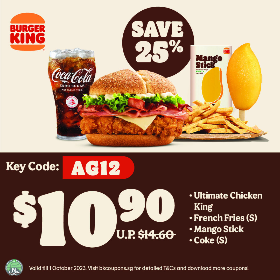 Burger King Singapore Coupon Code Save Up to 53 Off